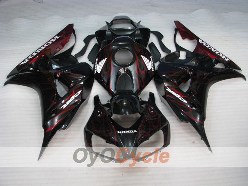 Einspritzverkleidungssatz für CBR1000RR 06-07 - Rot, Schwarz - Flamme #OYO87900594 Zweitbild