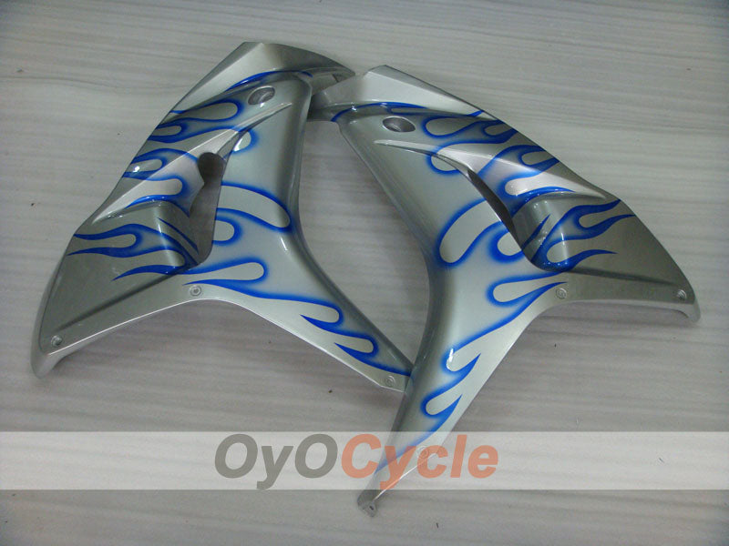 Verkleidungssatz für Einspritzanlage für die CBR1000RR 06-07 - Blau, Silber - Flamme #OYO87900599