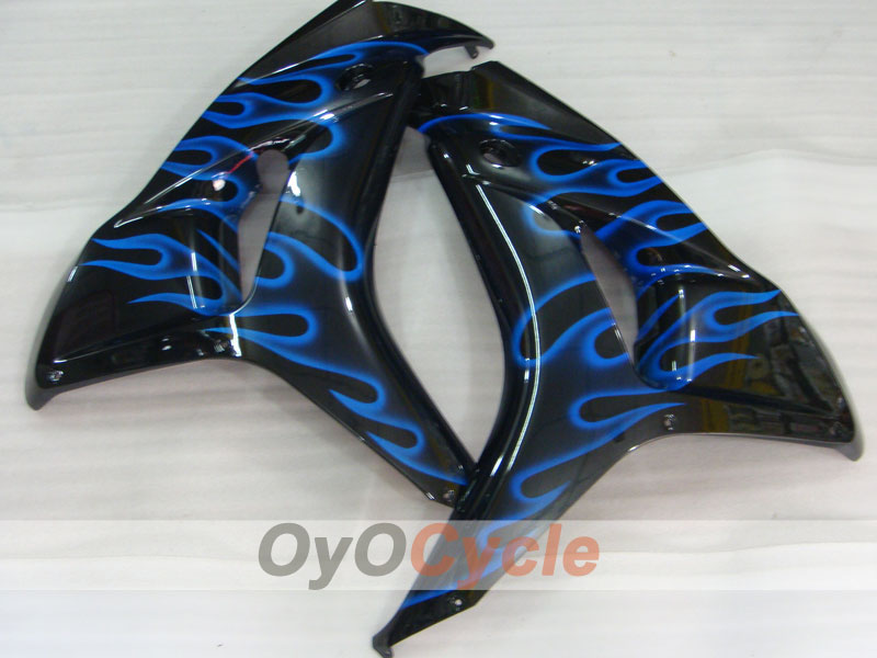 Verkleidungssatz für Einspritzanlage für die CBR1000RR 06-07 - Blau, Schwarz - Flamme #OYO87900602