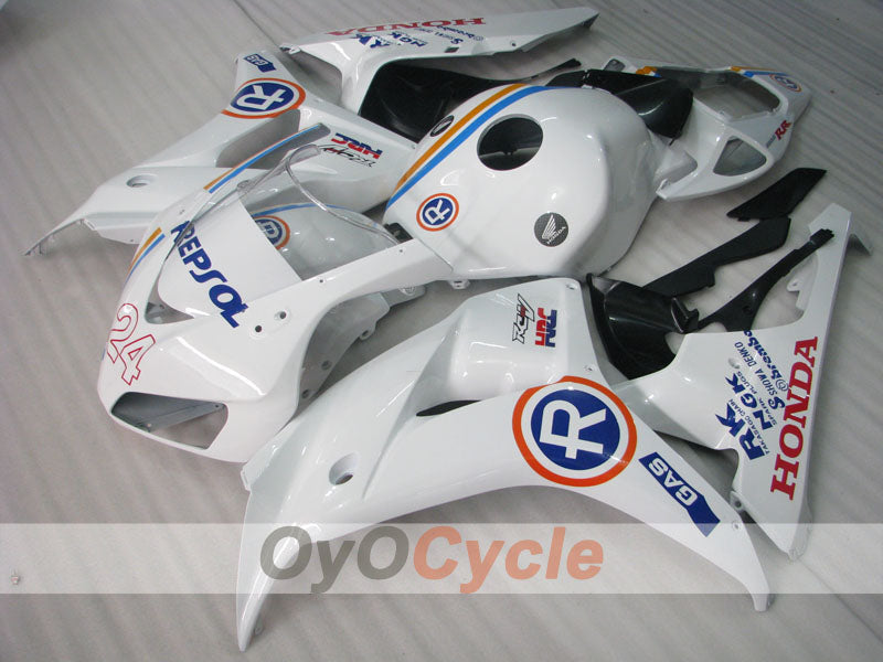 Einspritz-Verkleidungssatz für 06-07 CBR1000RR - Weiß, Schwarz - RK #OYO87900636