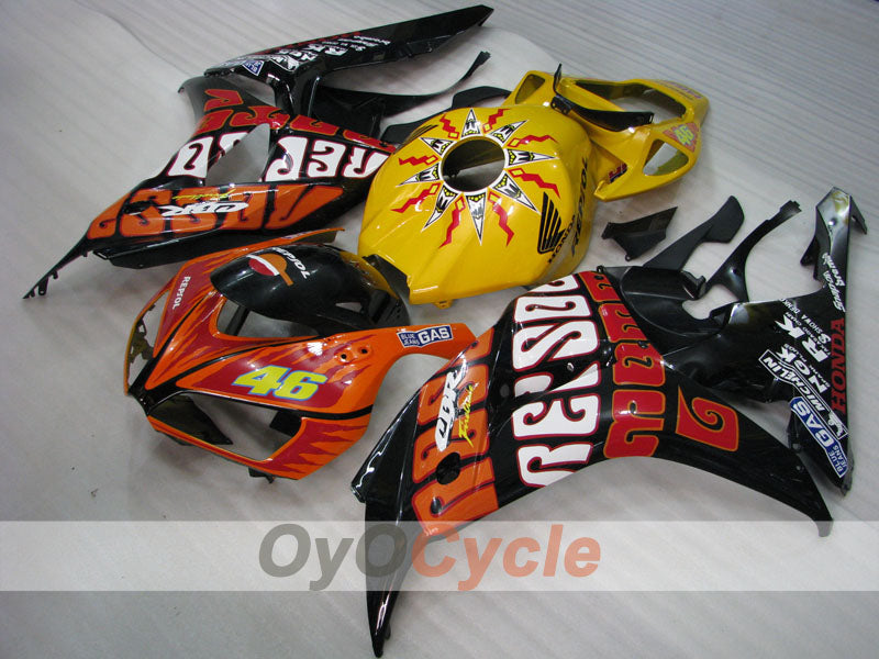 Einspritz-Verkleidungssatz für 06-07 CBR1000RR - Gelb, Schwarz - Rossi #OYO87900645 Zweitbild