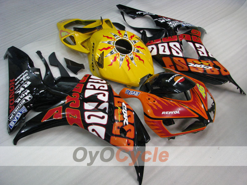 Einspritz-Verkleidungssatz für 06-07 CBR1000RR - Gelb, Schwarz - Rossi #OYO87900645 Hauptbild