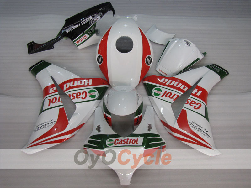 Einspritzverkleidungssatz für CBR1000RR 08-11 - Rot, Weiß - Castrol #OYO87900654