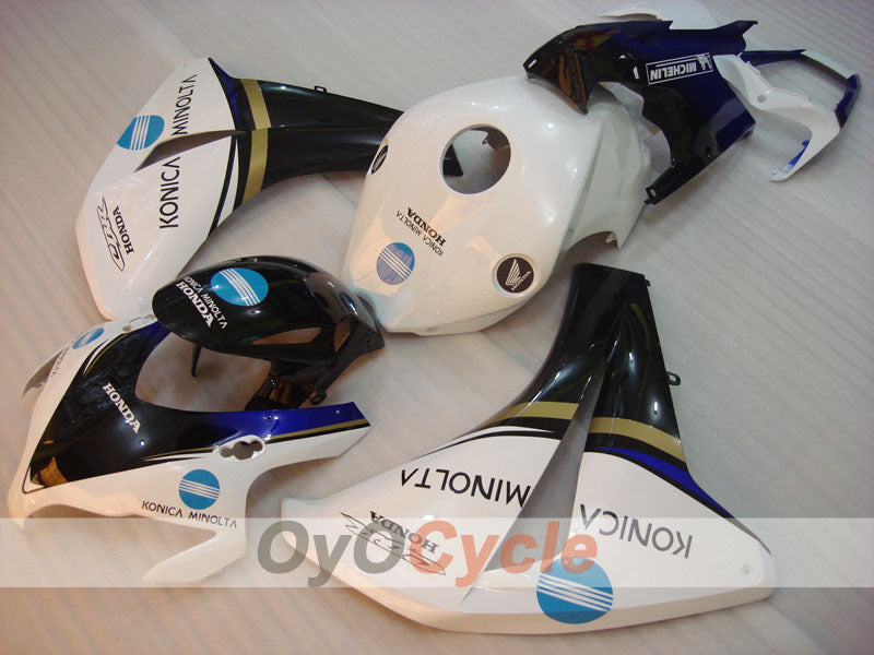 Verkleidungssatz für Einspritzmodelle für CBR1000RR 08-11 - Weiß, Schwarz - Konica Minolta #OYO87900693 Zweitbild