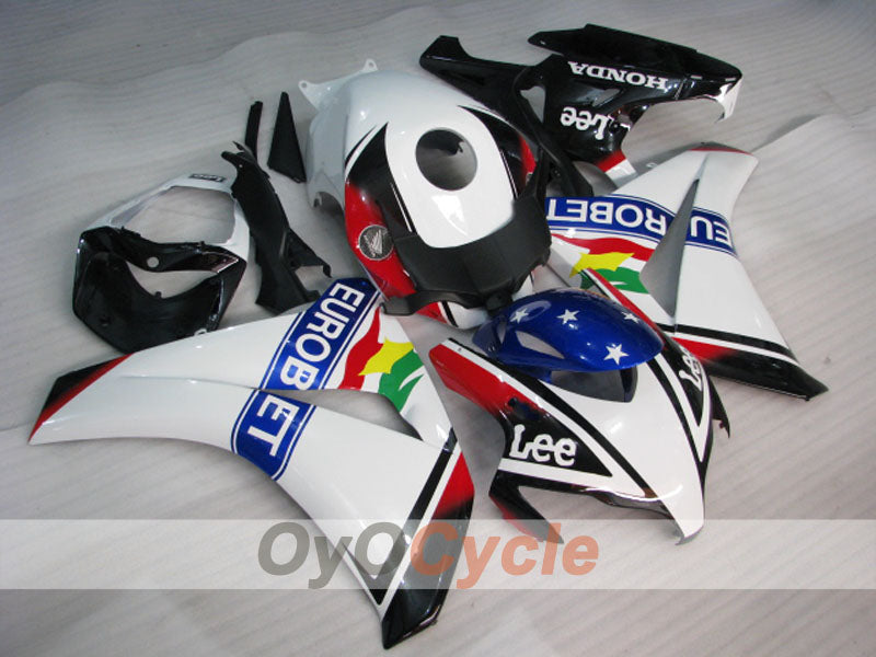 Spritzverkleidungssatz für CBR1000RR 08-11 - Weiß, Schwarz - Eurobet, Lee #OYO87900697 Hauptbild