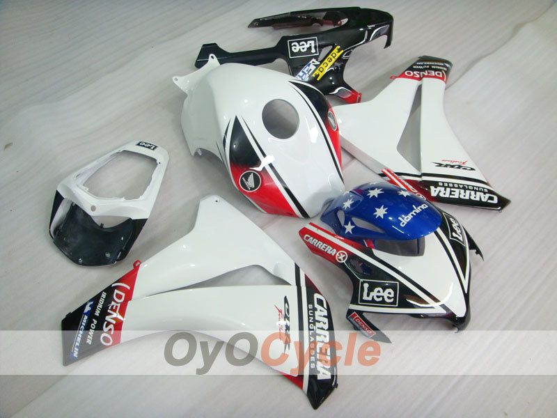 Spritzverkleidungssatz für CBR1000RR 08-11 - Weiß, Schwarz - Eurobet, Lee #OYO87900699 Hauptbild