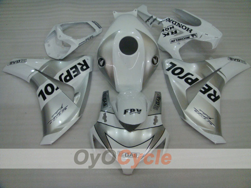 Verkleidungssatz für Einspritzmodell 08-11 CBR1000RR - Weiß, Silber - Repsol #OYO87900722 Zweitbild