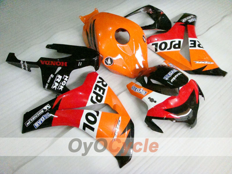 Verkleidungssatz für Einspritzmodell 08-11 CBR1000RR - Orange, Schwarz - Repsol #OYO87900723 Zweitbild
