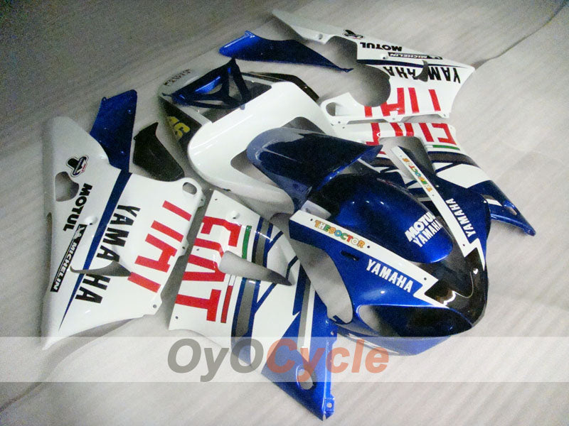 Einspritzverkleidungssatz für 00-01 YZF-R1 - Blau, Weiß - FIAT, MOTUL #OYO87900760 Hauptbild