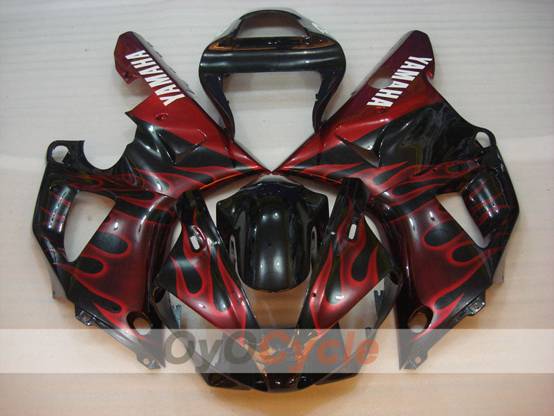 Einspritzverkleidungssatz für 00-01 YZF-R1 - Rot, Schwarz - Flame #OYO87900768 Zweitbild