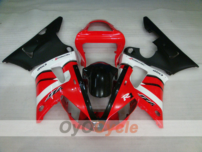 Verkleidungssatz für Einspritzmodelle für YZF-R1 00-01 - Rot, Weiß - Werksstil #OYO87900779 Zweitbild