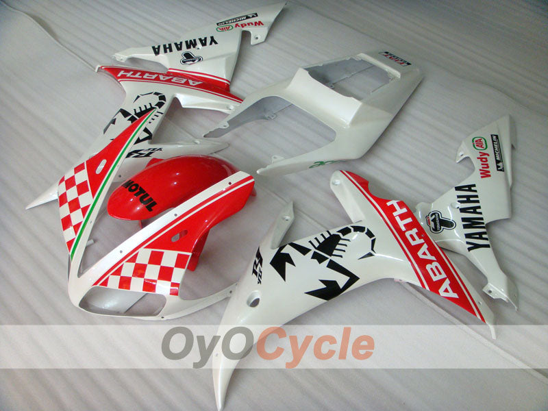 Verkleidungssatz für Einspritzermodelle der YZF-R1, Baujahr 02-03 - Rot, Weiß, Matt - ABARTH #OYO87900786 Zweitbild
