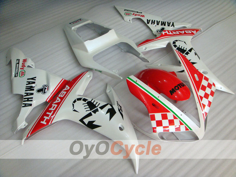Verkleidungssatz für Einspritzermodelle der YZF-R1, Baujahr 02-03 - Rot, Weiß, Matt - ABARTH #OYO87900786 Hauptbild
