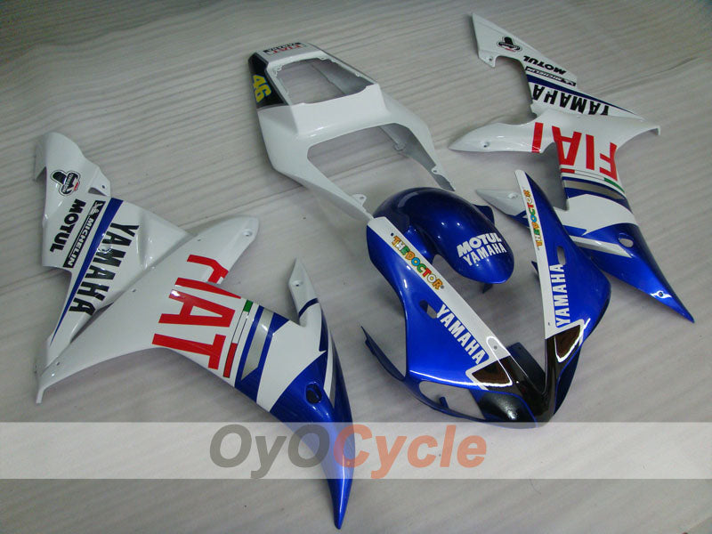 Verkleidungssatz für Einspritzermodelle der YZF-R1, Baujahr 02-03 - Blau, Weiß - FIAT, MICHELIN, MOTUL #OYO87900791 Hauptbild