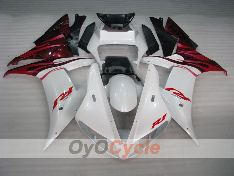 Einspritzverkleidungssatz für 02-03 YZF-R1 - Rot, Weiß - Flamme #OYO87900808 Zweitbild