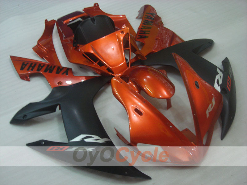 Verkleidungssatz für 02-03 YZF-R1 - Orange, Schwarz, Matt - Werksdesign #OYO87900810 Hauptbild