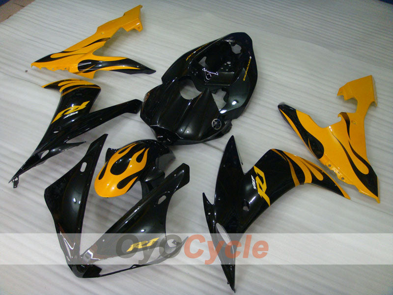 Einspritz-Verkleidungssatz für YZF-R1 04-06 - Gelb, Schwarz - Flamme #OYO87900830 Zweitbild