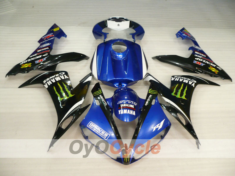 Einspritz-Verkleidungssatz für YZF-R1 04-06 - Blau, Schwarz - DUNLOP, Monster #OYO87900833 Zweitbild