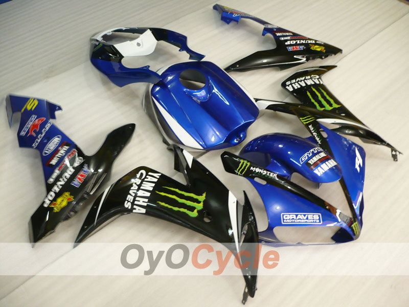 Einspritz-Verkleidungssatz für YZF-R1 04-06 - Blau, Schwarz - DUNLOP, Monster #OYO87900833 Hauptbild