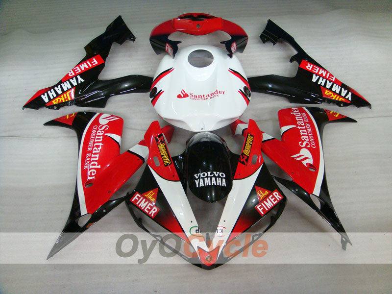 Verkleidungssatz für Einspritzmodelle, YZF-R1 04-06 - Rot, Schwarz - Santander #OYO87900849 Zweitbild