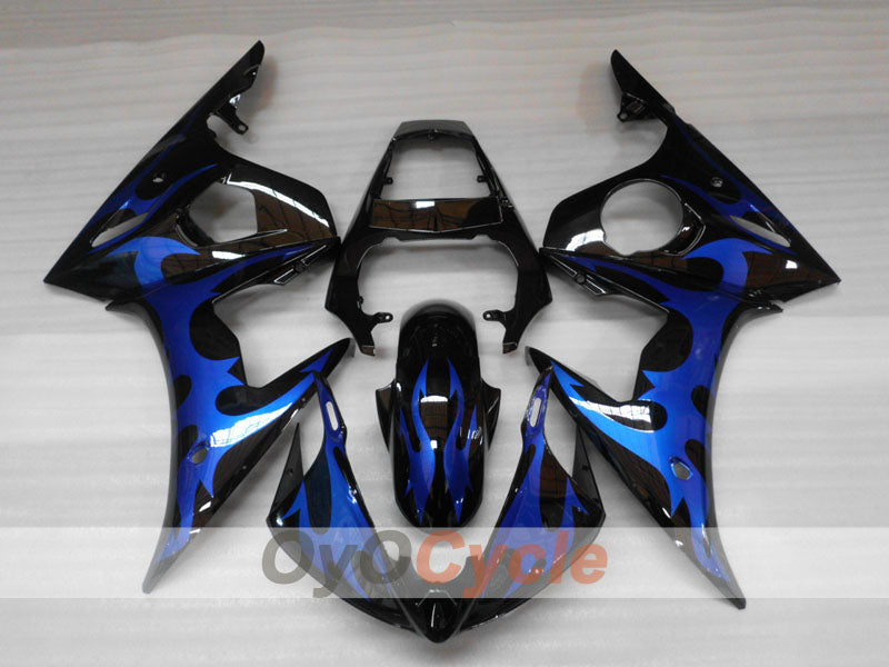 Verkleidungssatz für Einspritzung für 05 YZF-R6 - Blau, Schwarz - Flammen #OYO87902643 Zweitbild