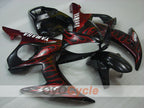 Verkleidungssatz für Einspritzung für 05 YZF-R6 - Rot, Schwarz - Flammen #OYO87902638