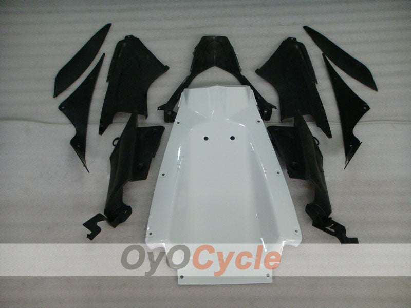 Verkleidungssatz für Einspritzung für 05 YZF-R6 - Weiß, Schwarz - Flammen #OYO87902632