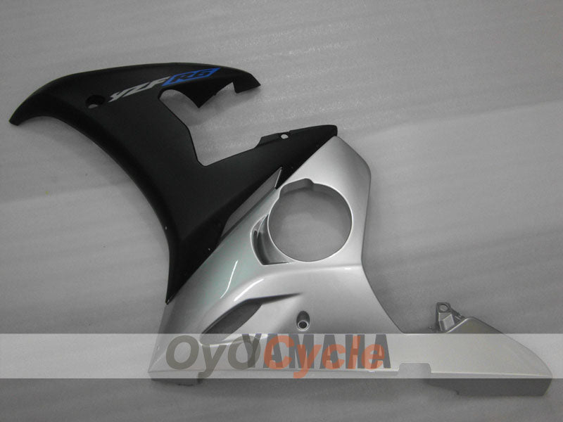 Verkleidungssatz für Einspritzung für 05 YZF-R6 - Schwarz, Silber, Matt - Werksdesign #OYO87902620