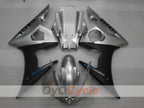 Verkleidungssatz für Einspritzung für 05 YZF-R6 - Schwarz, Silber, Matt - Werksdesign #OYO87902620