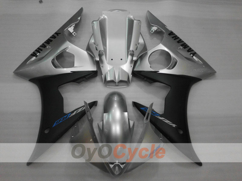 Verkleidungssatz für Einspritzung für 05 YZF-R6 - Schwarz, Silber, Matt - Werksdesign #OYO87902620
