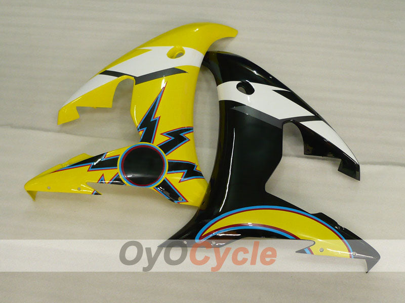 Verkleidungssatz für Einspritzung für 05 YZF-R6 - Gelb, Schwarz - Werksdesign #OYO87902633