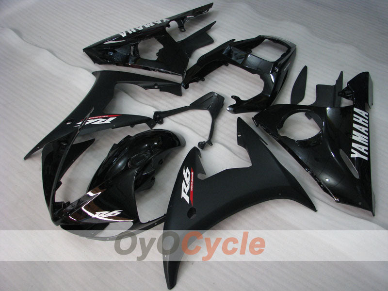 Verkleidungssatz für Einspritzung für 05 YZF-R6 - Schwarz, Matt - Werksdesign #OYO87902631