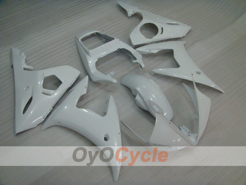 Verkleidungssatz für Einspritzung für 05 YZF-R6 - Weiß - Werksdesign #OYO87902630