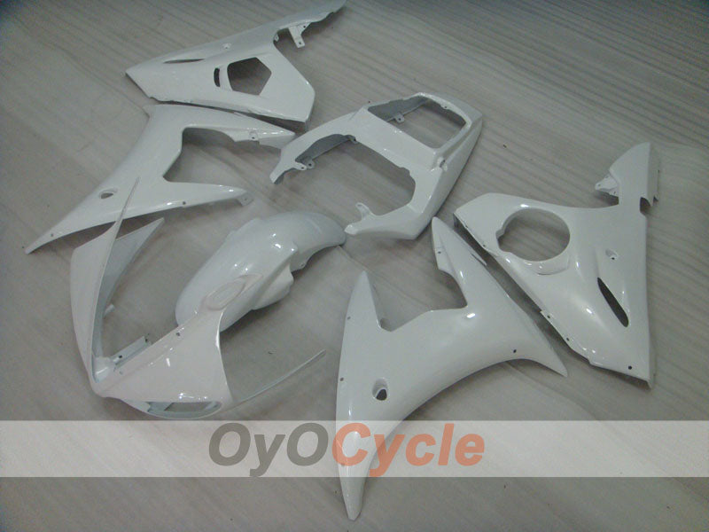 Verkleidungssatz für Einspritzung für 05 YZF-R6 - Weiß - Werksdesign #OYO87902630