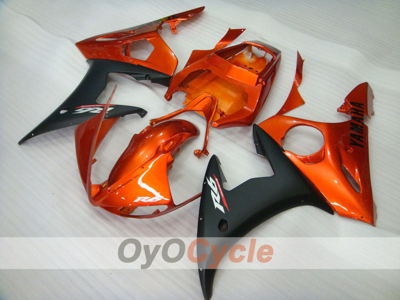 Verkleidungssatz für Einspritzung für 05 YZF-R6 - Orange, Schwarz, Matt - Werksdesign #OYO87902628 Zweitbild
