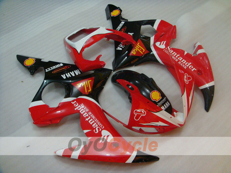 Verkleidungssatz für Einspritzung für 05 YZF-R6 - Rot, Schwarz - Santander #OYO87902621