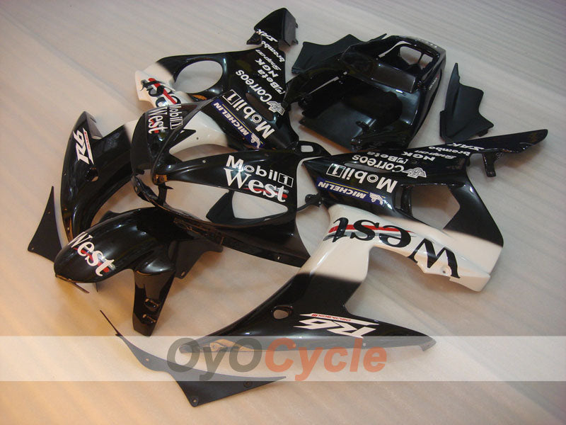 Verkleidungssatz für Einspritzmodelle der YZF-R6, Baujahr 03-04 - Weiß, Schwarz - West #OYO87900929 Zweitbild