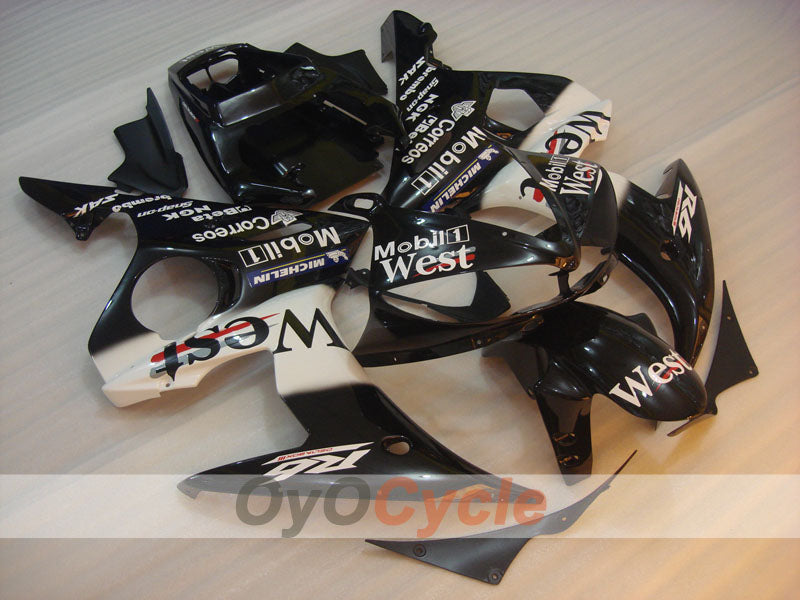 Verkleidungssatz für Einspritzmodelle der YZF-R6, Baujahr 03-04 - Weiß, Schwarz - West #OYO87900929 Hauptbild