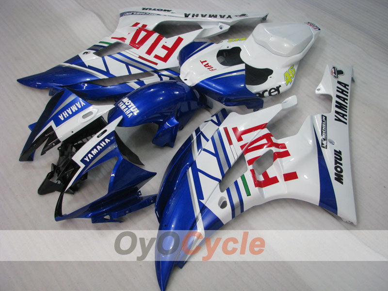 Verkleidungssatz für Einspritzmodelle der YZF-R6, Baujahr 06-07 - Blau, Weiß - FIAT, MOTUL #OYO87900932 Hauptbild