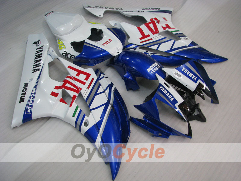 Verkleidungssatz für Einspritzmodelle der YZF-R6, Baujahr 06-07 - Blau, Weiß - FIAT, MOTUL #OYO87900932 Zweitbild