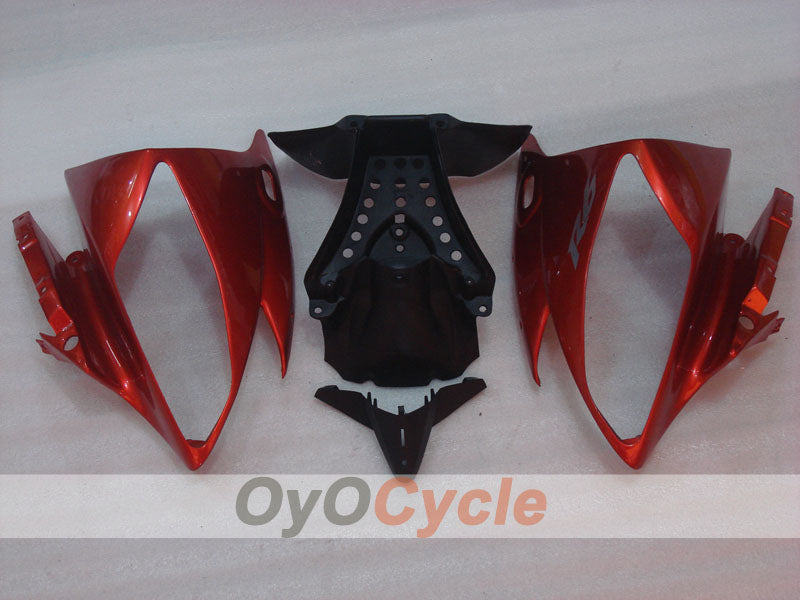 Einspritzverkleidungs-Kit für YZF-R6 06-07 - Orange, Schwarz, Matt - Werksdesign #OYO87900945