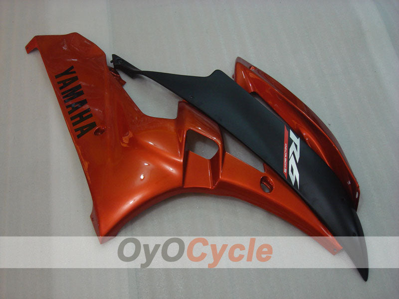 Einspritzverkleidungs-Kit für YZF-R6 06-07 - Orange, Schwarz, Matt - Werksdesign #OYO87900945