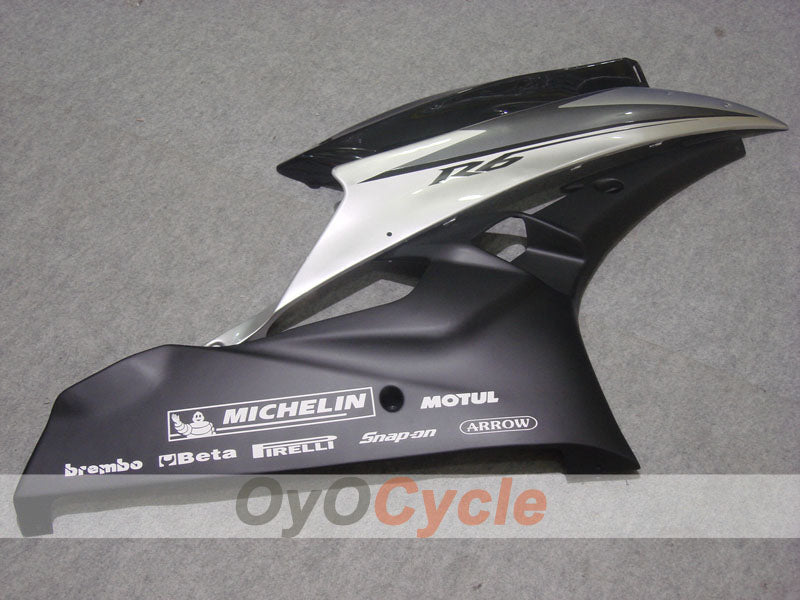 Einspritzverkleidungs-Kit für YZF-R6 06-07 - Schwarz, Silber, Matt - Werksdesign #OYO87900946