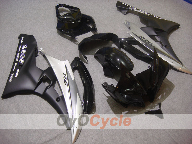 Einspritzverkleidungs-Kit für YZF-R6 06-07 - Schwarz, Silber, Matt - Werksdesign #OYO87900946