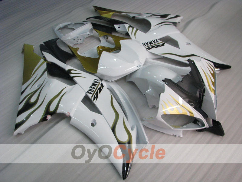 Einspritz-Verkleidungskit für 08-16 YZF-R6 - Grün, Weiß - Flamme #OYO87900963 Zweitbild