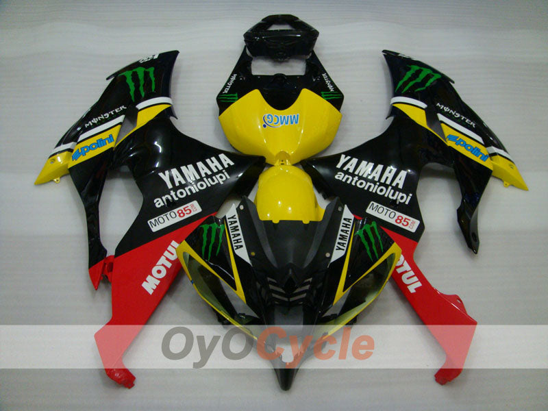 Einspritz-Verkleidungskit für 08-16 YZF-R6 - Gelb, Schwarz - Monster, MOTUL #OYO87900970 Zweitbild