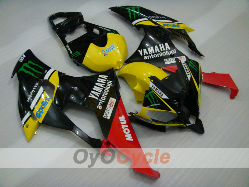 Einspritz-Verkleidungskit für 08-16 YZF-R6 - Gelb, Schwarz - Monster, MOTUL #OYO87900970 Hauptbild