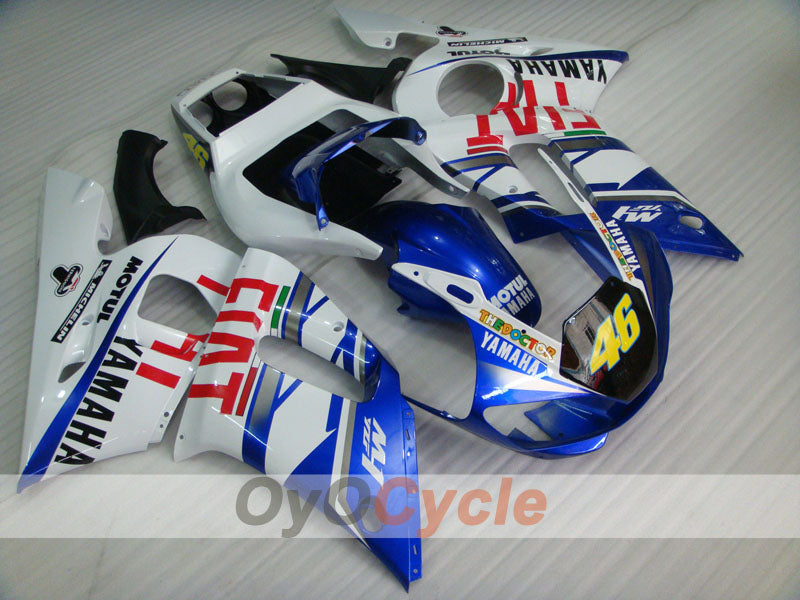 Verkleidungssatz für Einspritzer für YZF-R6 98-02 - Blau, Weiß - FIAT, MOTUL #OYO87900986 Hauptbild