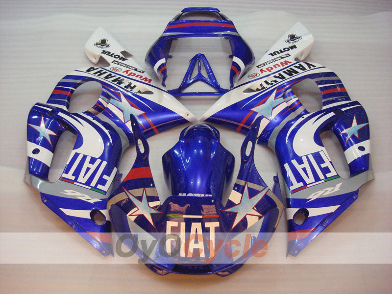 Verkleidungssatz für Einspritzer für YZF-R6 98-02 - Blau, Weiß - FIAT, MOTUL #OYO87900987 Zweitbild