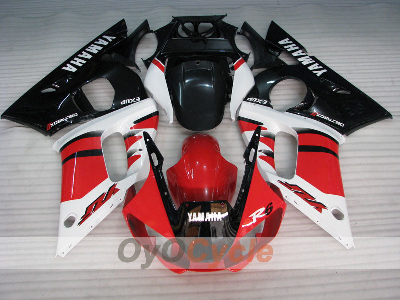 Verkleidungssatz für Einspritzermodelle 98-02 YZF-R6 - Rot, Schwarz - Werksdesign #OYO87901003 Zweitbild